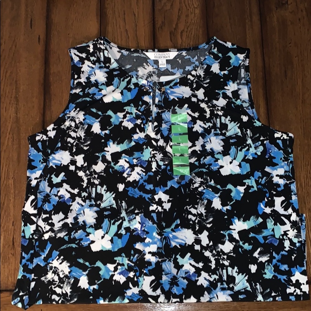 SZ L Abstract Floral Top